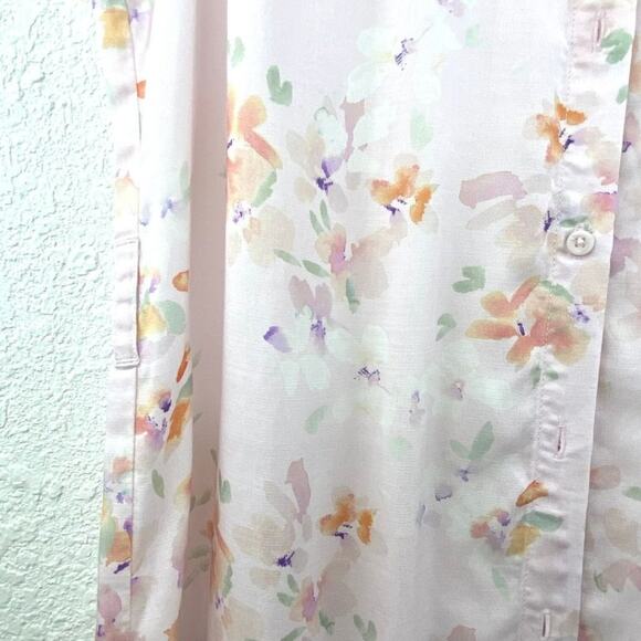 Cloth & Stone Midi Button Front Floral Shirt Dress Pink S - Picture 6 of 10